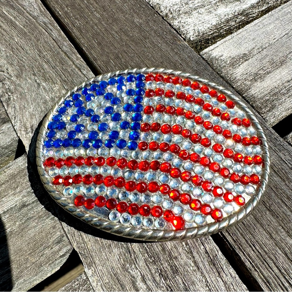 Grand Old Flag Belt Buckle- Vintage